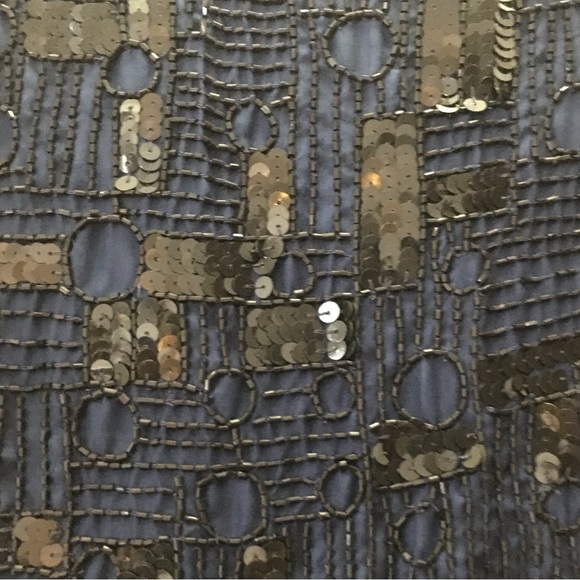 P.A.R.O.S.H Midnight Blue Embroidered Gilet, Size M (international) - Picture 6 of 8